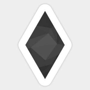 Minimalistic - Diamond Black Polygon Sticker